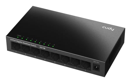 Cudy GS108 przełącznik sieciowy Nie zarządzany Gigabit Ethernet (10/100/1000) Czarny