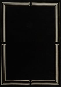 Teppich „Decor Art Deco“ für den Innenbereich, rechteckig, Baumwolle, Polyester, schwarz