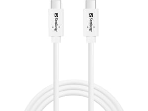 Sandberg 136-53 kabel USB USB 3.2 Gen 2 (3.1 Gen 2) 1 m USB C 10 Gbit/s 100 W Biały