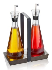 GEFU X-PLOSION Oil/Vinegar Dispenser 0.25 L Glass, Silicone, Stainless Steel Clear
