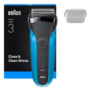 Braun Series 3 310s Folie-rakapparat Trimmer Svart, Blå