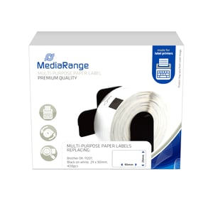MediaRange ge Skrivband 29x90 mm svart/vitt Brother DK-11201 400 st