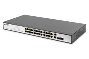 Digitus 24-portars Fast Ethernet PoE-switch