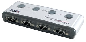 Lindy 42858 USB 1.1 RS-232 Serial Converter/Repeater/Isolator, Black, Silver