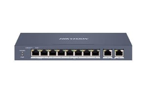 Hikvision DS-3E1310HP-EI Managed Fast-Ethernet-Netzwerk-Switch (10/100) mit PoE-Unterstützung, grau