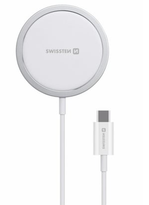 Swissten MagStick Smartfon Biały USB Bezprzewodowe ładowanie Wewnętrzna