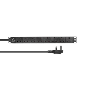 Lanview LVR-3MUK-SPD-UK8 rozdzielacz zasilania PDU 8 x gniazdo sieciowe 1.4U Czarny
