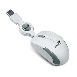 Genius Computer Technology Micro Traveler V2 Travel Mouse, Ambidextrous, USB Type-A, Optical, 1000 DPI