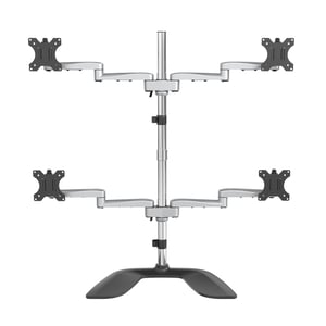 StarTech ARMQUADSS Monitor Mount / Stand, 81.3 cm (32"), Desk, Black, Silver