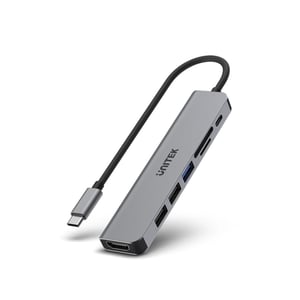 UNITEK uHUB S7+ Przewodowa USB 3.2 Gen 1 (3.1 Gen 1) Type-C Szary