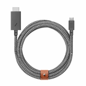Native Union BELT-C-HDMI-ZEB-3 kabeladapter 3 m HDMI typ A (standard) USB typ C svart, vit