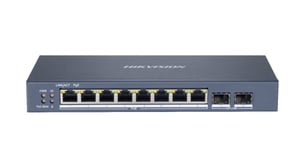 Hikvision DS-3E1510P-SI verwalteter L2-Gigabit-Ethernet-Netzwerk-Switch (10/100/1000) mit PoE-Unterstützung, schwarz