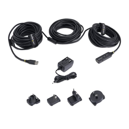 StarTech USB2AAEXT15M kabel USB USB 2.0 15 m USB A Czarny