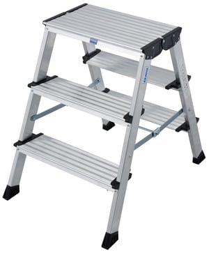 Krause 126030 pall med trappsteg Aluminium, svart