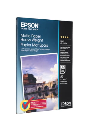 Epson Matte Paper Heavy Weight, DIN A3, 167g/m², 50 Arkuszy