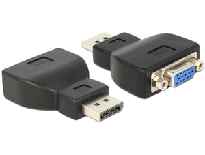 DeLOCK 65567 przejściówka do kabli DisplayPort VGA Czarny