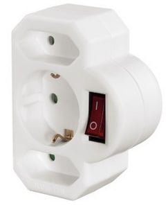Hama 00108846 Type F Universal Power Plug Adapter, White