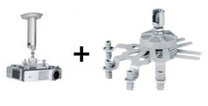SMS Smart Media Solutions Proj CL F250 A/S inkl. Universalhalterung für die Wandmontage des Projektors, silberfarben