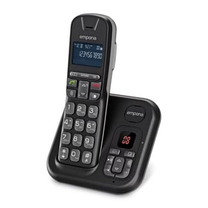Emporia TH-21AB telefon DECT-telefon Namn och identifiering av den som ringer Svart