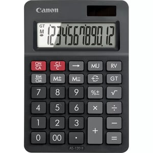 Canon AS-120 II kalkulator Desktop Wyświetlacz kalkulatora Czarny