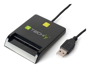 Techly I-CARD CAM-USB2TY2 kortläsare för chipkort, intern USB, USB typ A, svart