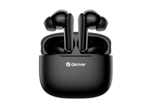 Denver TWE-48B True Wireless Stereo (TWS)-hörlurar, in-ear, Bluetooth-samtal/musik, svart