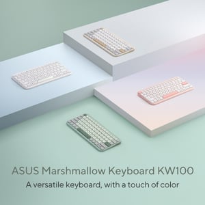 ASUS KW100 KEYBOARD/BG/UI/80 klawiatura Uniwersalne Bluetooth Beżowy