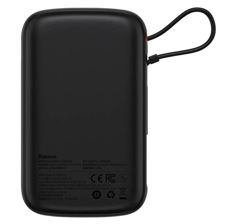 фото Зовнішній акумулятор (павербанк) Baseus Qpow 10000mAh 22.5W Black (PPQD060101)