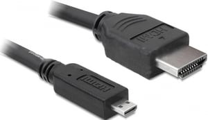 DeLOCK 3 m langes HDMI-Kabel: HDMI Typ A (Standard) – HDMI Typ D (Micro), schwarz