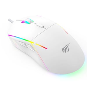 Havit MS961 Gaming Mouse Beyaz myszka Po prawej stronie Bluetooth + USB Type-A Optyczny