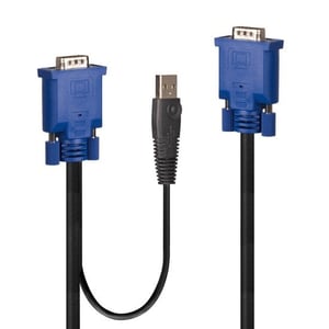 Lindy 32186 KVM-Kabel, schwarz, blau, 2 m