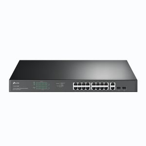 TP-Link TL-SG1218MP Netzwerk-Switch, unmanaged, Gigabit-Ethernet (10/100/1000), PoE-Unterstützung, 1U, schwarz
