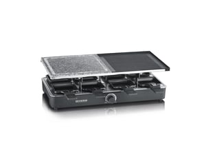 Severin RG 2376 Raclette Grill for 8 People, 1300 W, Black