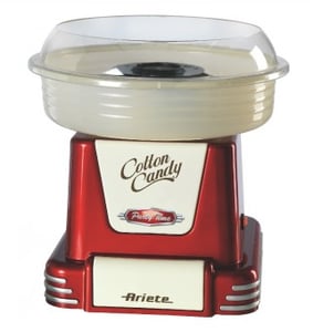 Ariete Cotton Candy Party Time – maskin för tillverkning av sockervadd, beige och röd, 450 W