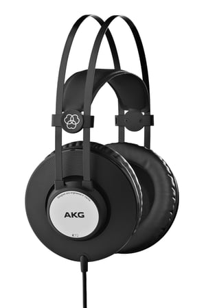 AKG K72 Kopfhörer, kabelgebunden, Kopfbügel, Bühne/Studio, Schwarz, Weiß