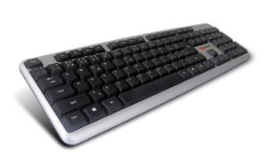 C-TECH KB-102-U-SL klawiatura Biuro USB QWERTZ Czeski, Słowacki Czarny, Srebrny