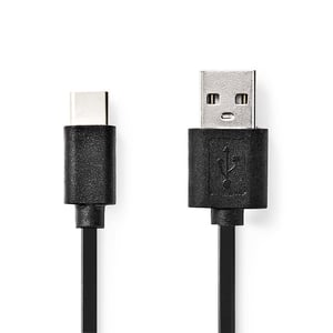 Nedis CCGL60600BK30 USB 2.0 Cable, 3 m, USB-A to USB-C, 0.48 Gbit/s, Black
