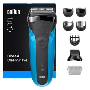Braun Series 3 310BT Golarka foliowa Przycinarka Czarny, Niebieski