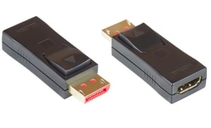 Alcasa HDMI-DP14G-adapter för DisplayPort-kablar, svart