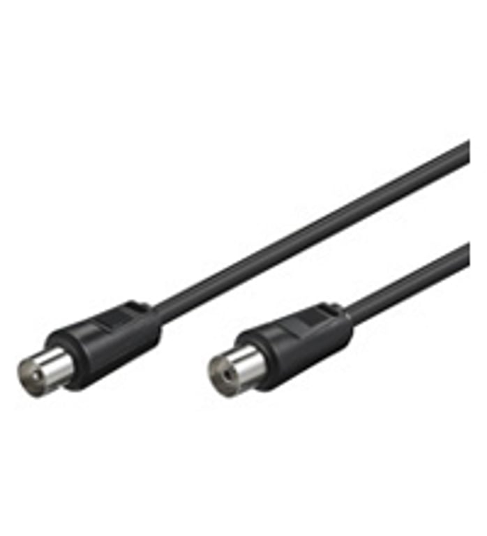 Goobay Coaxial cable, 0.5m kabel koncentryczny 0,5 m Czarny