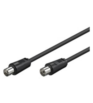 Goobay Coaxial cable, 0.5m kabel koncentryczny 0,5 m Czarny