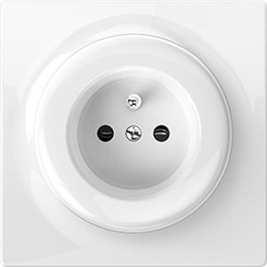 Fibaro Walli N eluttag av typ E, vit