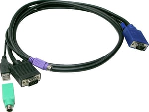 LevelOne ACC-3201 KVM-Kabel, schwarz, 1,8 m
