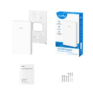 Cudy AC1200 Gigabit Wall-Plate Access Point 1167 Mbit/s Biały Obsługa PoE