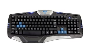 E-blue Combatant-EX klawiatura Gaming USB QWERTY Czarny, Niebieski