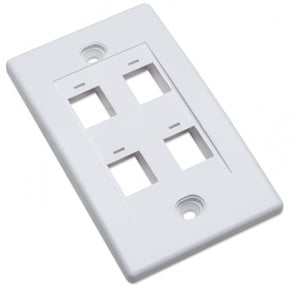 Techly IWP-MD PSTR-4W Outlet and Switch Frame, White