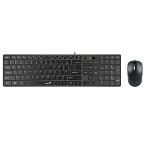 Genius Computer Technology SlimStar C126 klawiatura Dołączona myszka Dom USB QWERTY Węgierski Czarny
