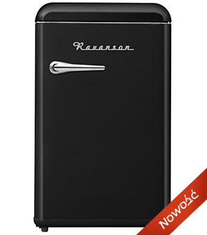 Ravanson LKK-120RB Freestanding Refrigerator-Freezer, 118 L, Black