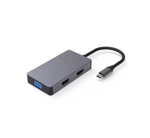 Extra Digital CA913879 huby i koncentratory USB 3.2 Gen 1 (3.1 Gen 1) Type-C 5000 Mbit/s Szary