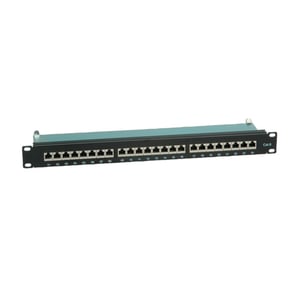 VALUE Cat. 6 19" Patch Panel, 24 ports, shielded, black